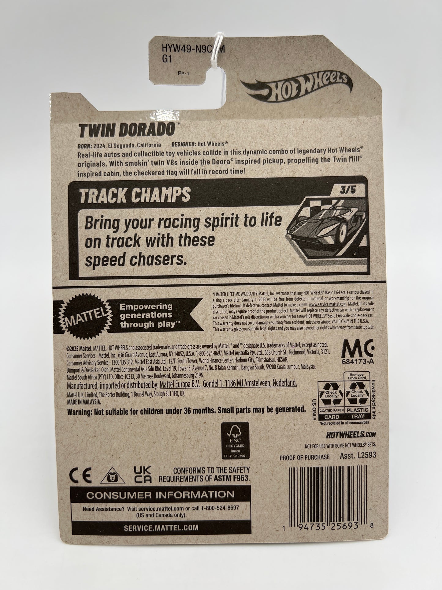 2025 Hot Wheels M Case Track Champs #228 Twin Dorado 115E