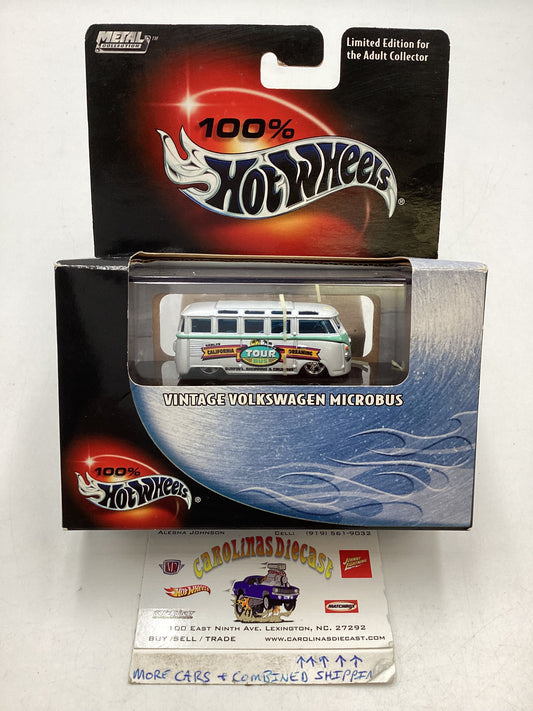 Hot Wheels 100% Black Box Vintage Volkswagen Microbus White