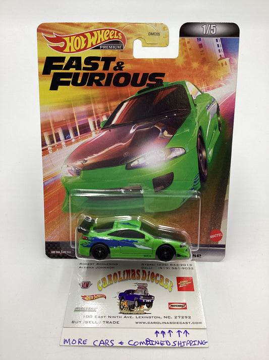 Hot wheels Premium Fast and Furious #1 95 Mitsubishi Eclipse Green with protector