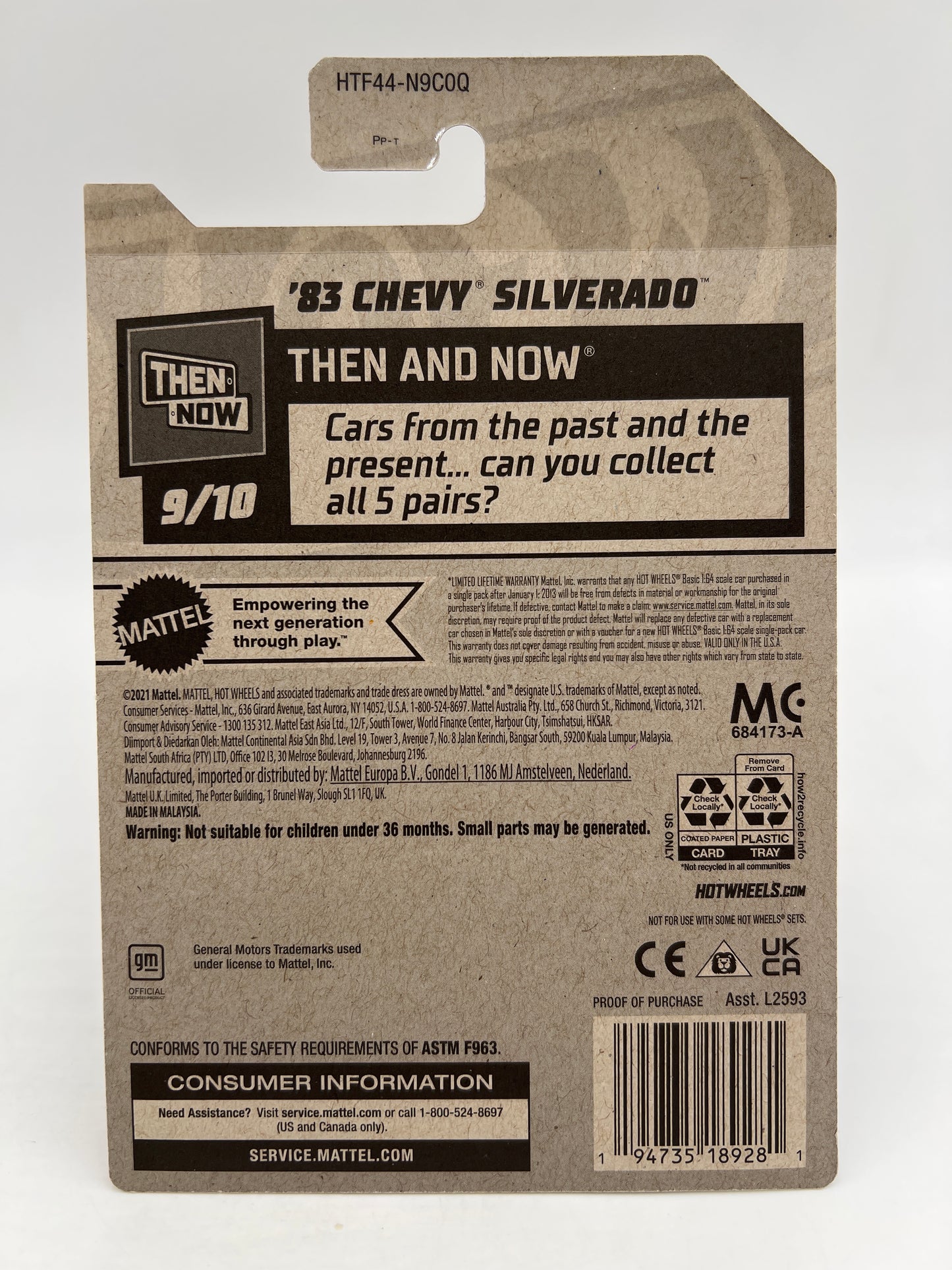 2024 Hot Wheels Super Treasure Hunt #249 83 Chevy Silverado Blue W/Protector