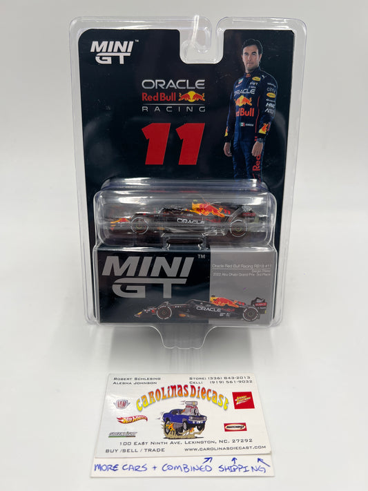 Mini GT Oracle Red Bull Racing #538 RB18 #11 Sergio Perez 2022 3rd Place Formula 1