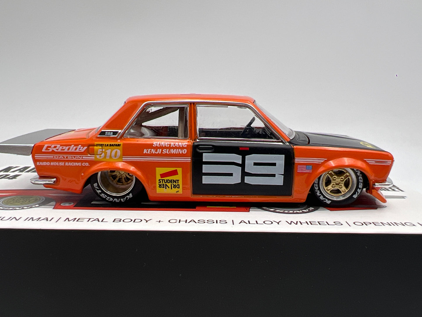Mini GT Kaido House #004 Datsun 510 Pro Street Orange