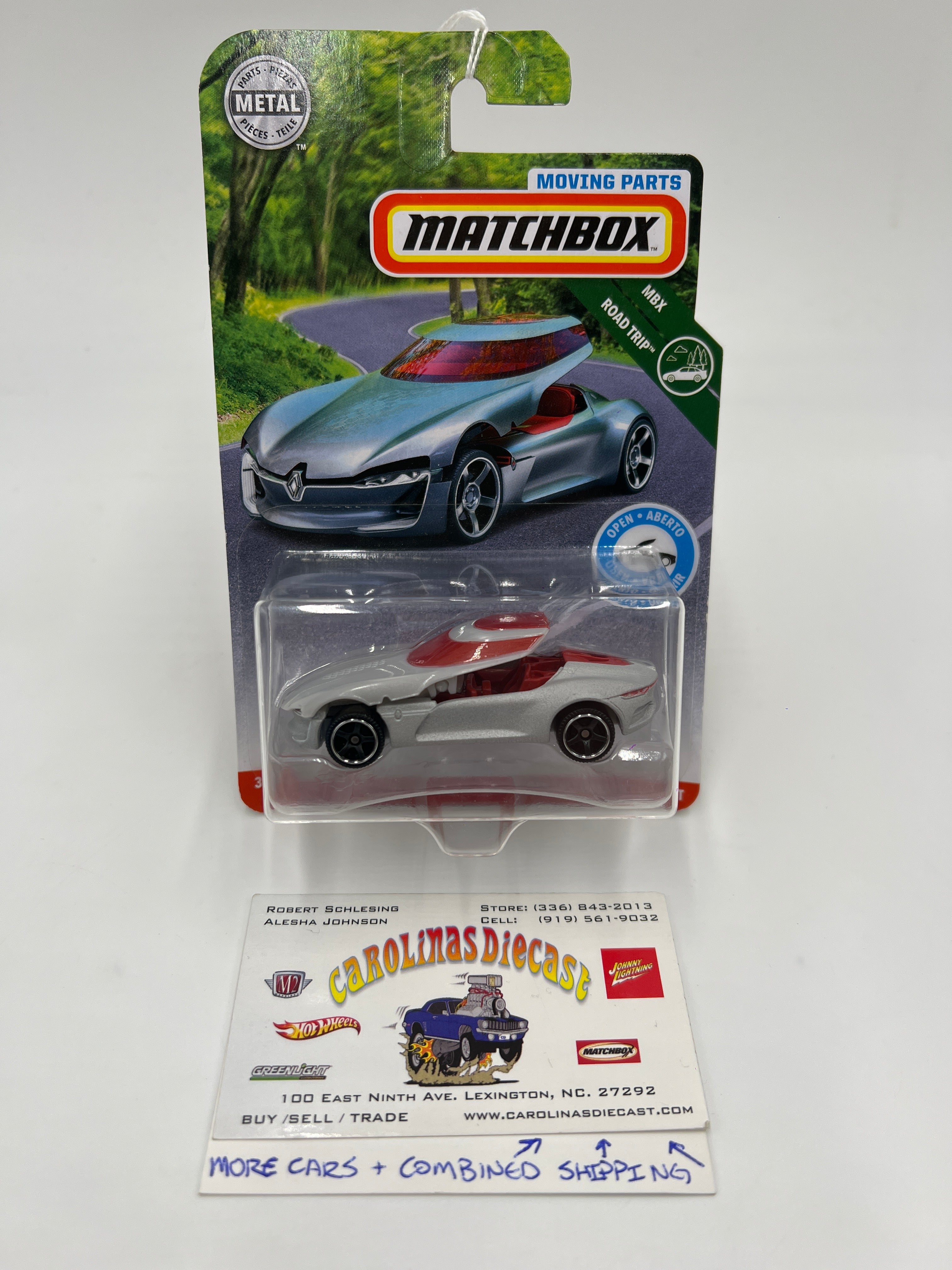 Matchbox Moving Parts MBX Road Trip Renault Trezor Concept Silver