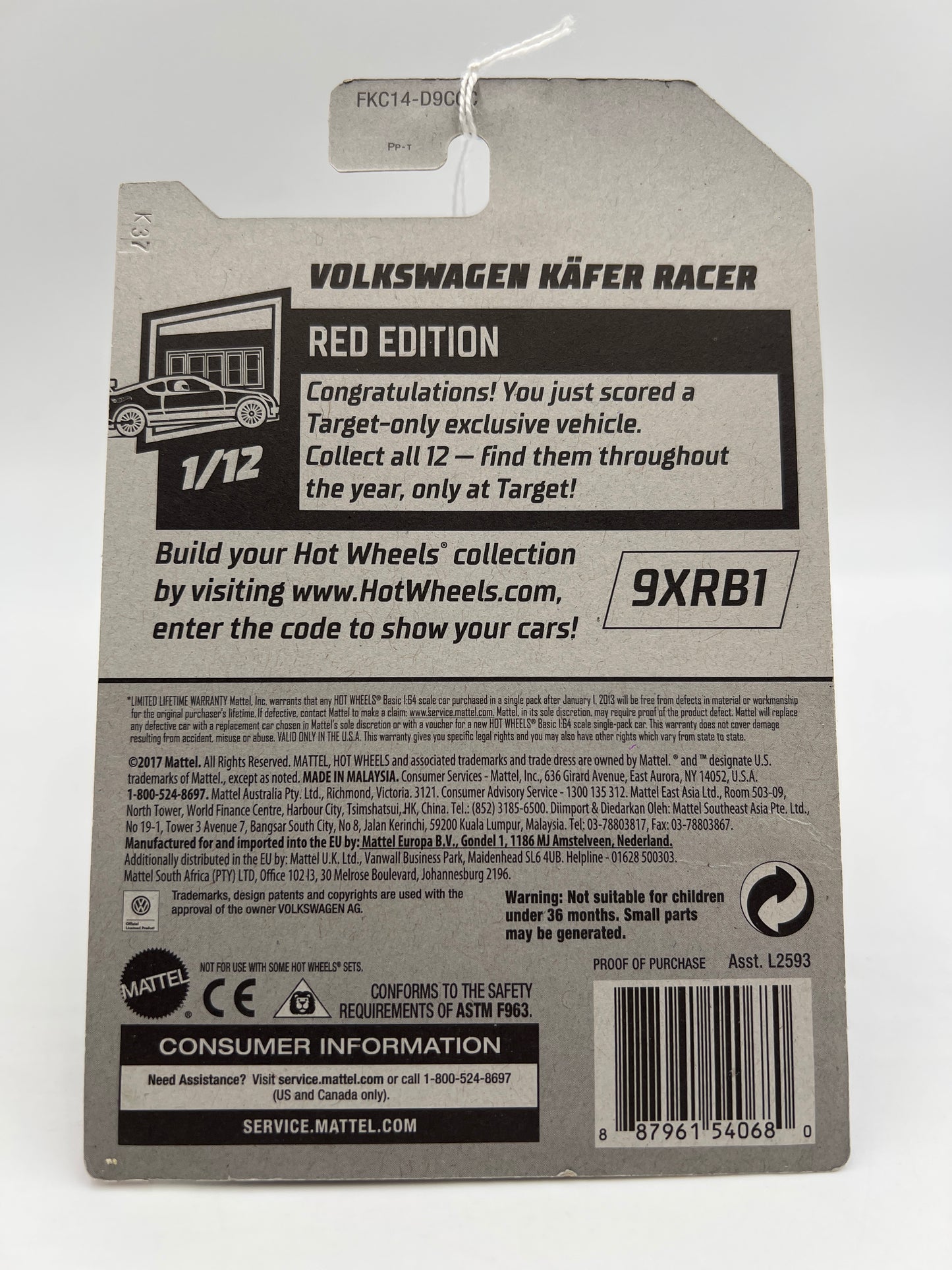 2018 Hot Wheels Target Exclusive Red Edition Volkswagen Kafer Racer Red