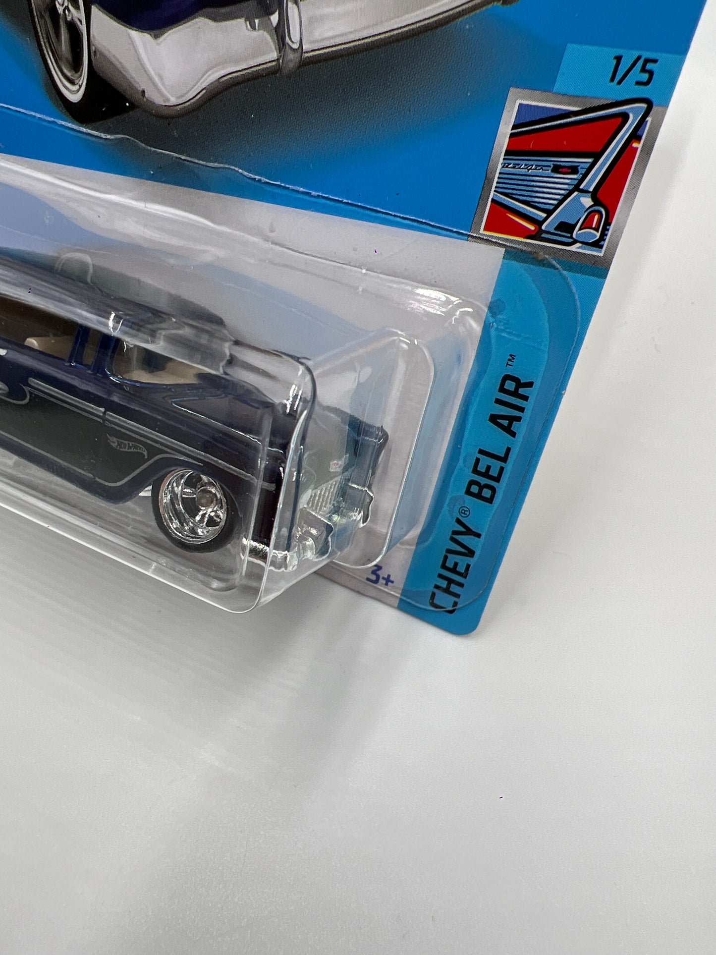 2022 Hot Wheels Super Treasure Hunt #20 55 Chevy Blue W/Protector