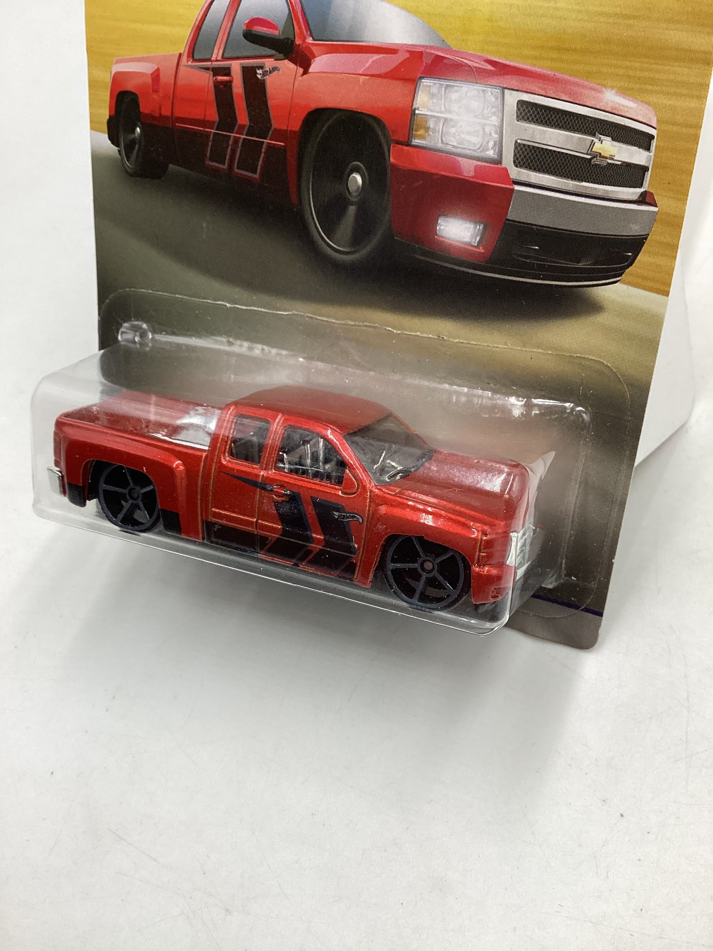 Hot Wheels Walmart 100 Years Chevy #7 Chevy Silverado Red 162A