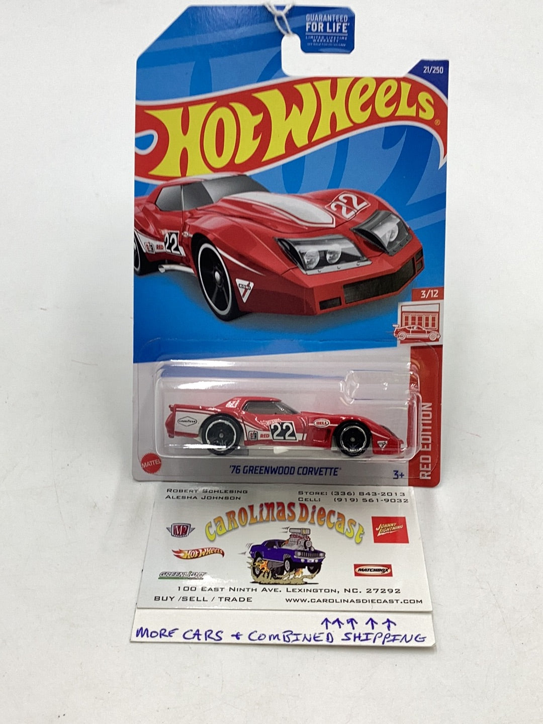 2022 Hot wheels Red Edition 76 Greenwood Corvette #21 read description 151A