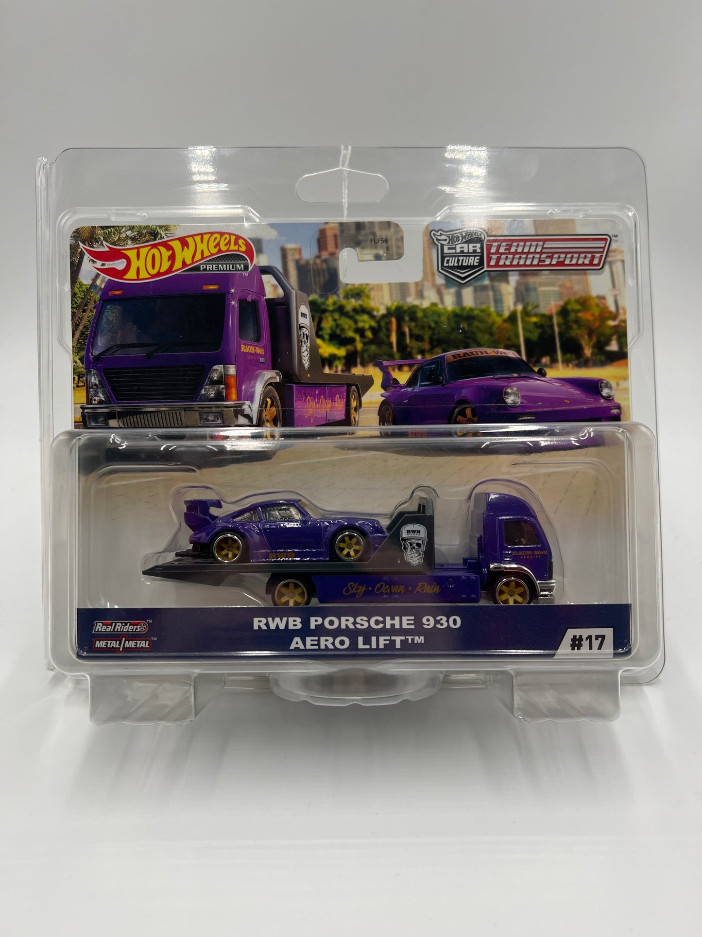 2019 HW Team Transport #17 RWB Porsche 930 & Aero Lift Purple W/Protector