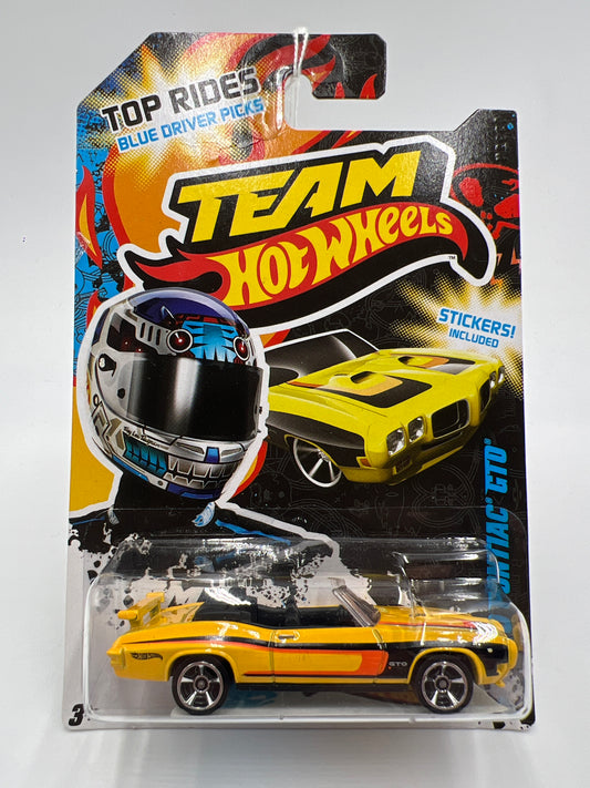 Hot Wheels Target Exclusive Team Hot Wheels Blue Driver Picks 70 Pontiac GTO Yellow 157B