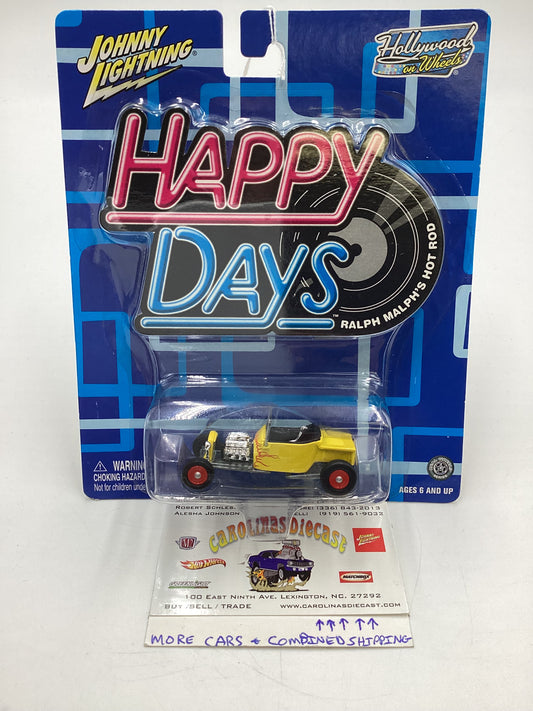 Johnny Lightning Hollywood On Wheels Happy Days Ralph Malphs Hot Rod Yellow