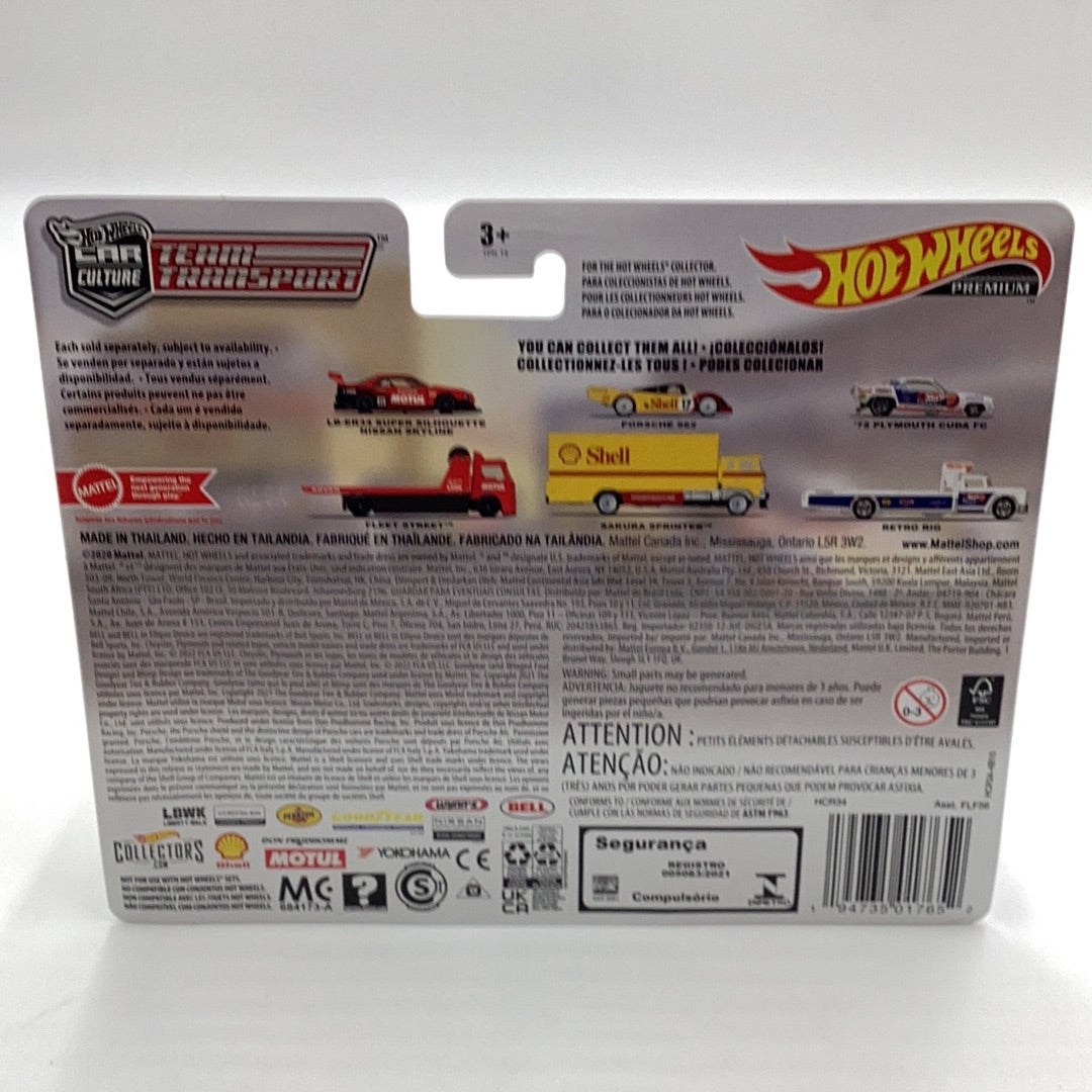 Hot wheels car culture team transport #45 Porsche 962 Sakura Sprinter 279E