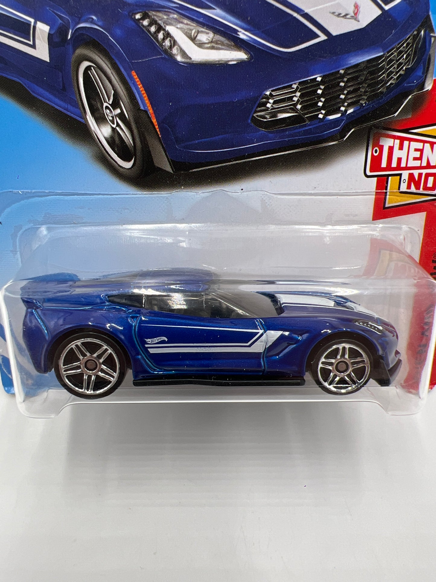 2018 Hot Wheels Then And Now #339 Corvette C7 Z06 Blue 1C