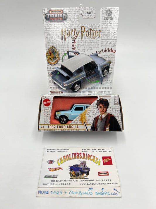 2025 Matchbox Moving Parts #13 1962 Ford Anglia Light Blue Harry Potter 163E
