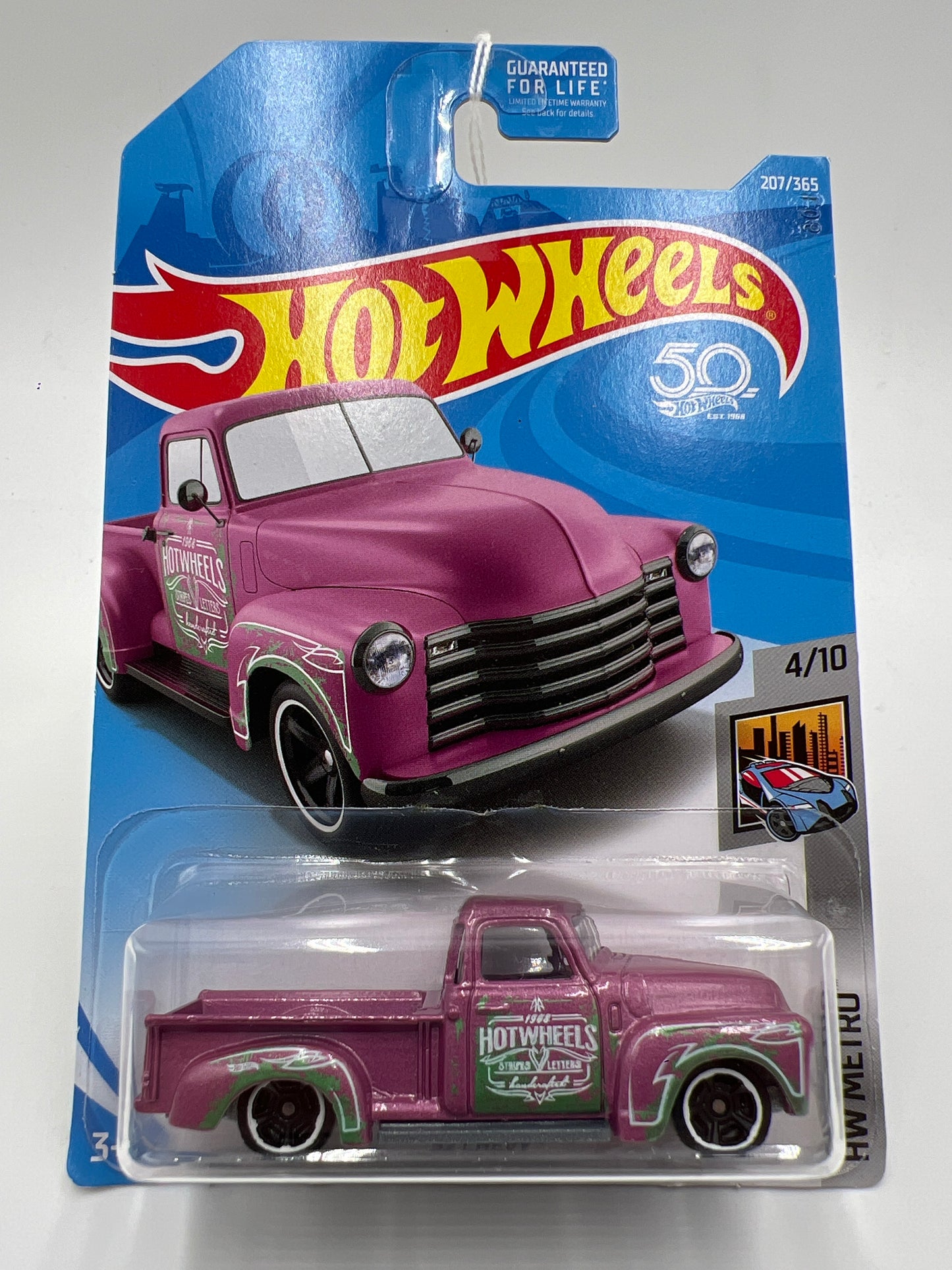 2018 Hot Wheels HW Metro #207 52 Chevy Pink 17E