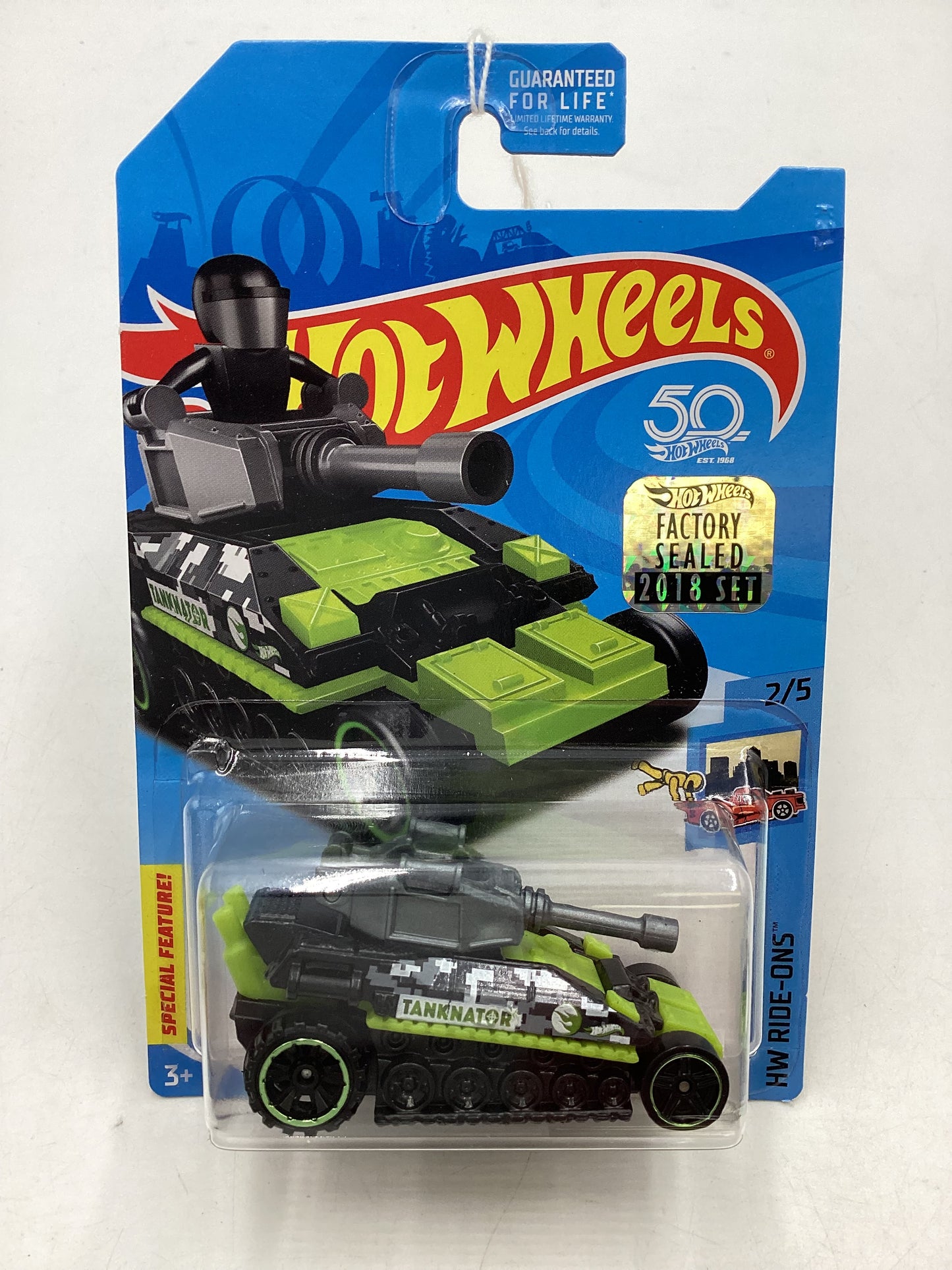 2018 Hot wheels Tanknator Green treasure Hunt Factory Sealed 275G