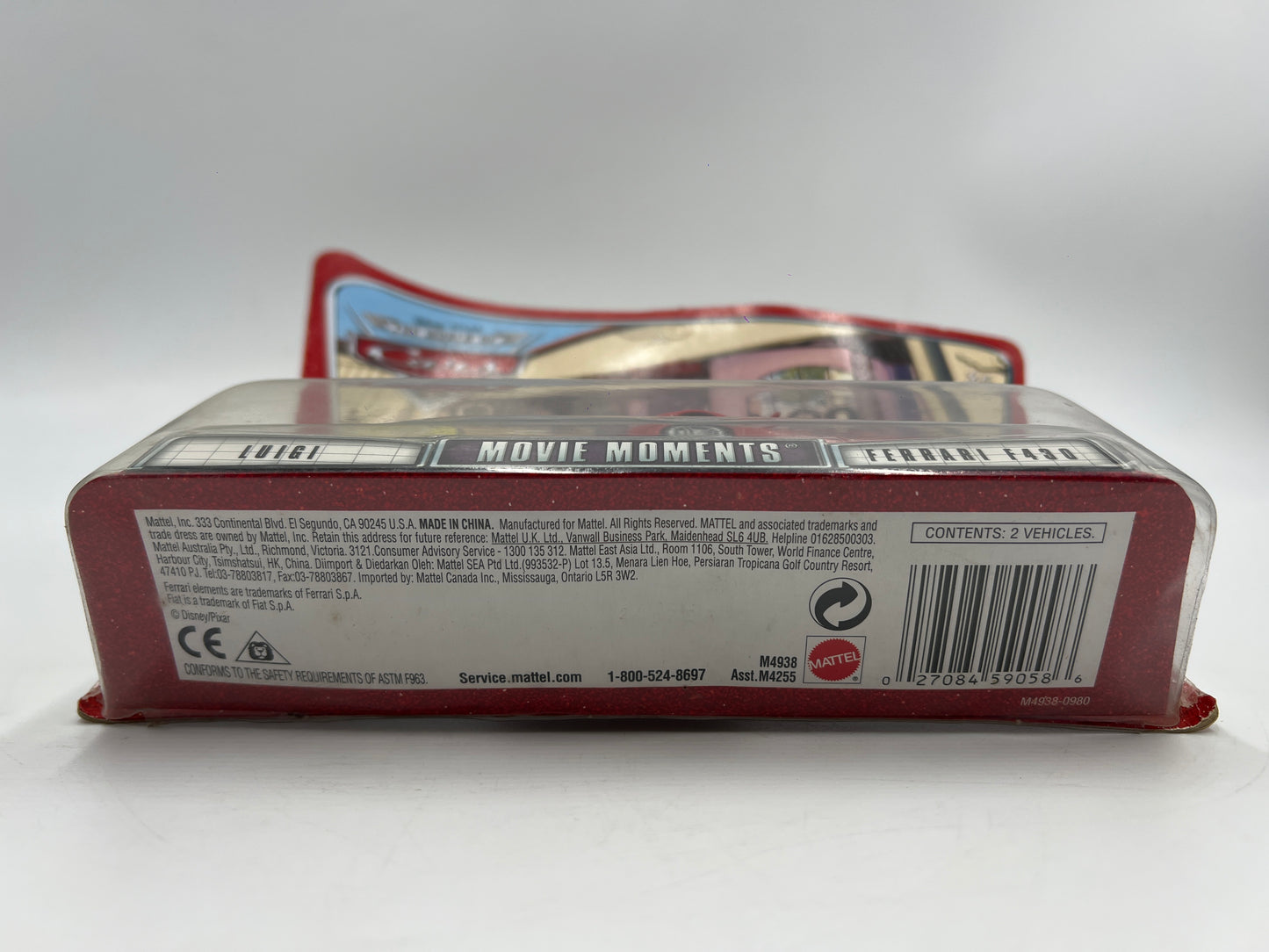 Disney Pixar The World Of Cars 2 Pack Movie Moments Luigi & Ferrari F430 142D