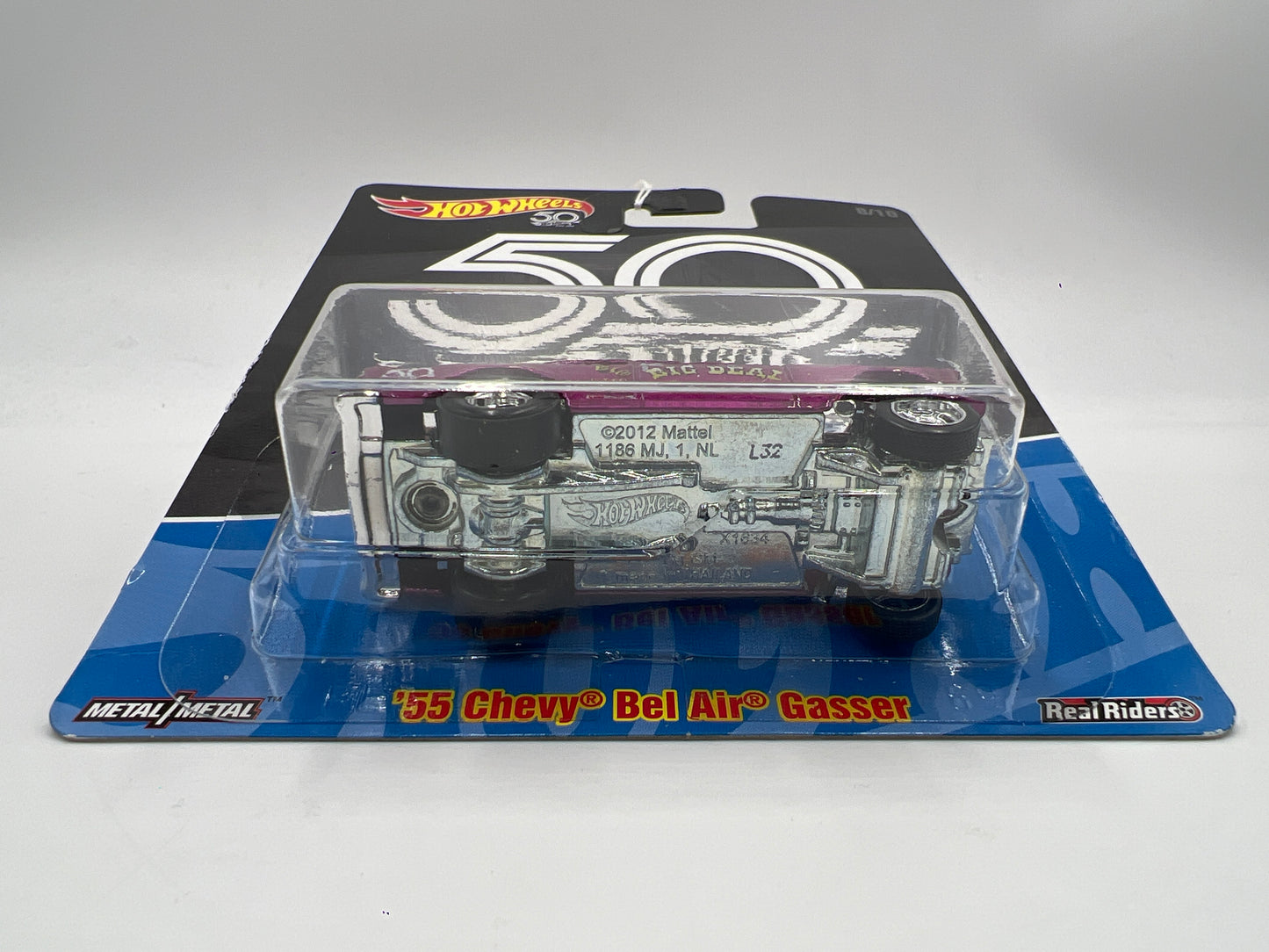 2018 Hot Wheels 50th Favorites #8 55 Chevy Bel Air Gasser Purple 257E