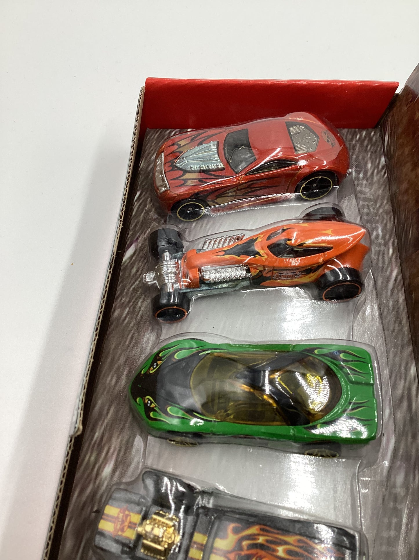 2009 Hot wheels Scary Cars 5 Car Box Set The Demon/ Sweet 16 II/ Sir Ominous/ Pontiac Banshee/ Phantom Racer