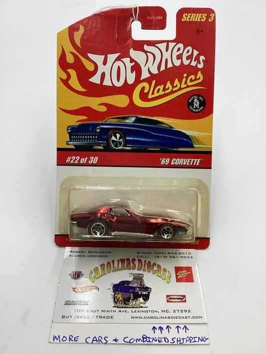 Hot wheels Classics Series 3 #22 69 Corvette Red SR