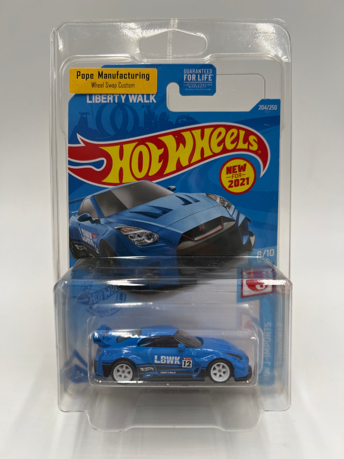 Hot Wheels LB-Silhouette Works GT Nissan 35GT-RR Ver.2 Blue Wheel Swap Custom On Card W/Protector SR