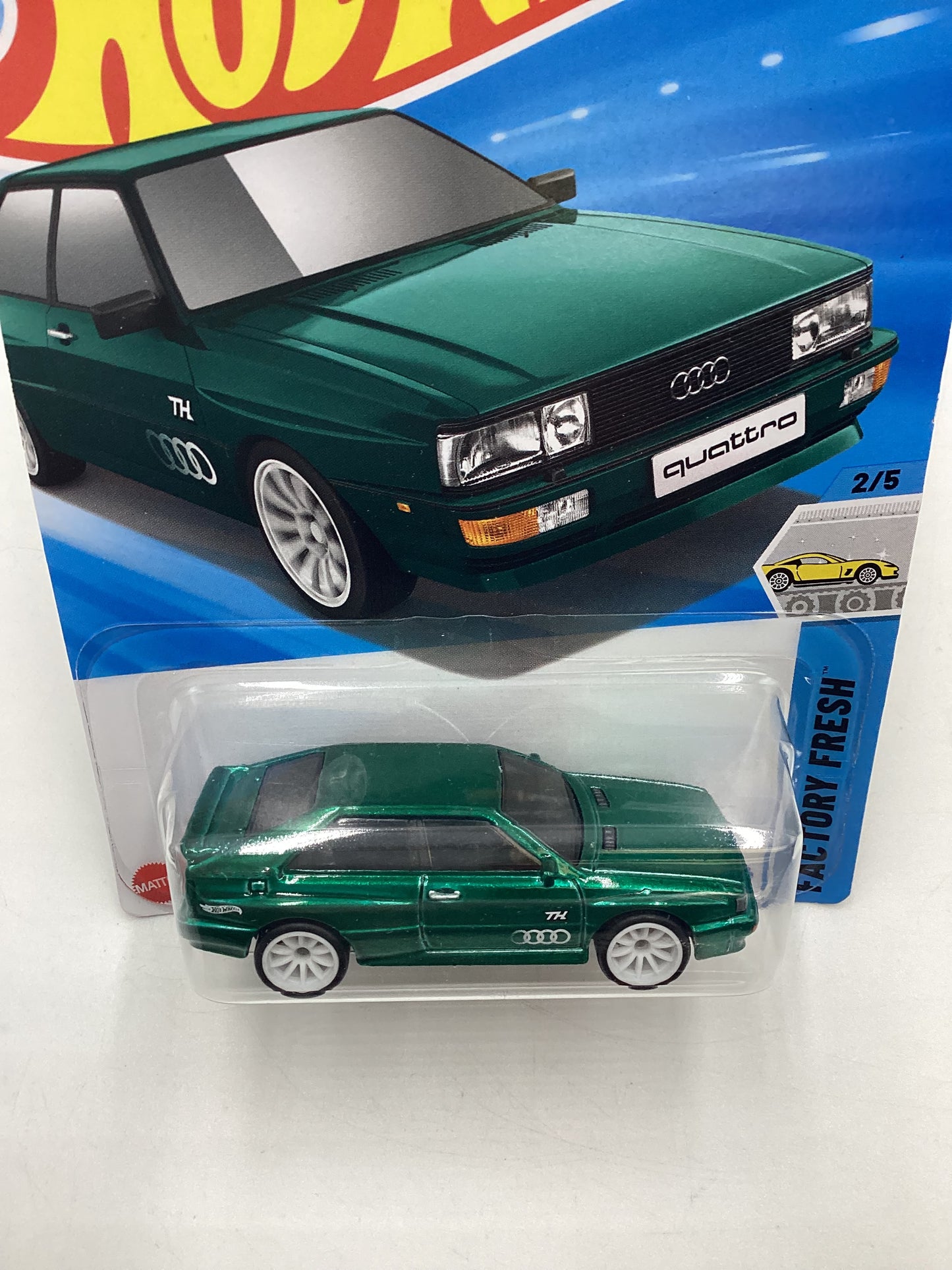 2025 Hot Wheels  A Case Super Treasure Hunt #16 87 Audi Quattro Green with protector