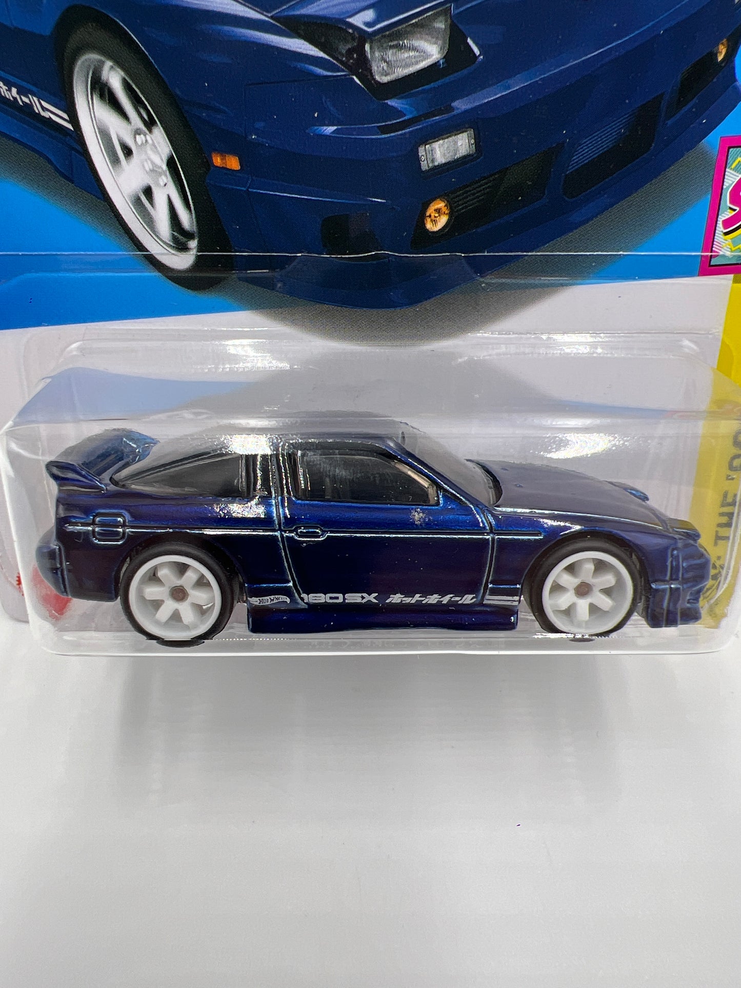 2024 Hot Wheels Super Treasure Hunt #211 96 Nissan 180SX Type X Blue W/Protector