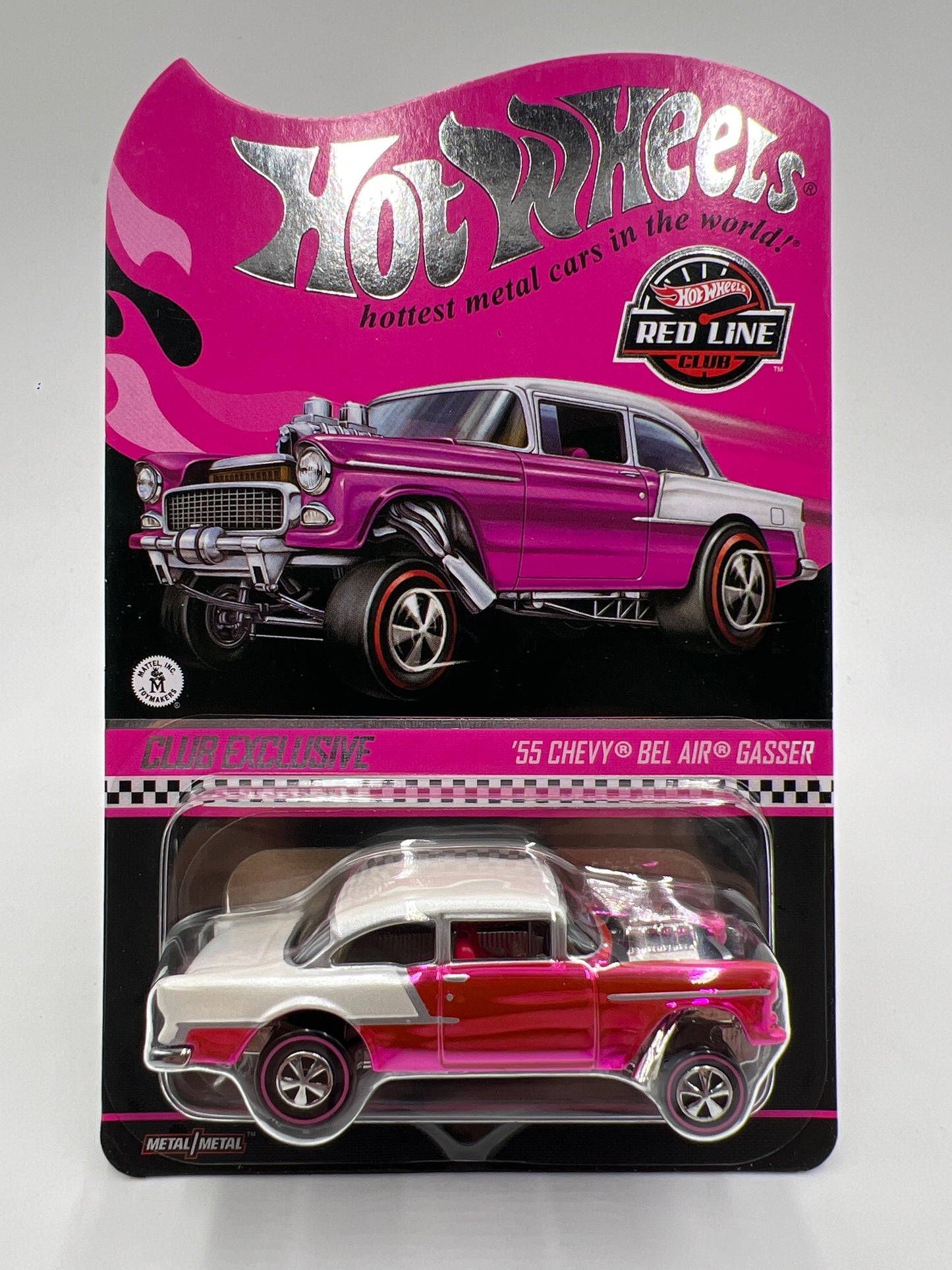2025 Hot Wheels RLC Club Exclusive 55 Chevy Bel Air Gasser Pink W/Protector