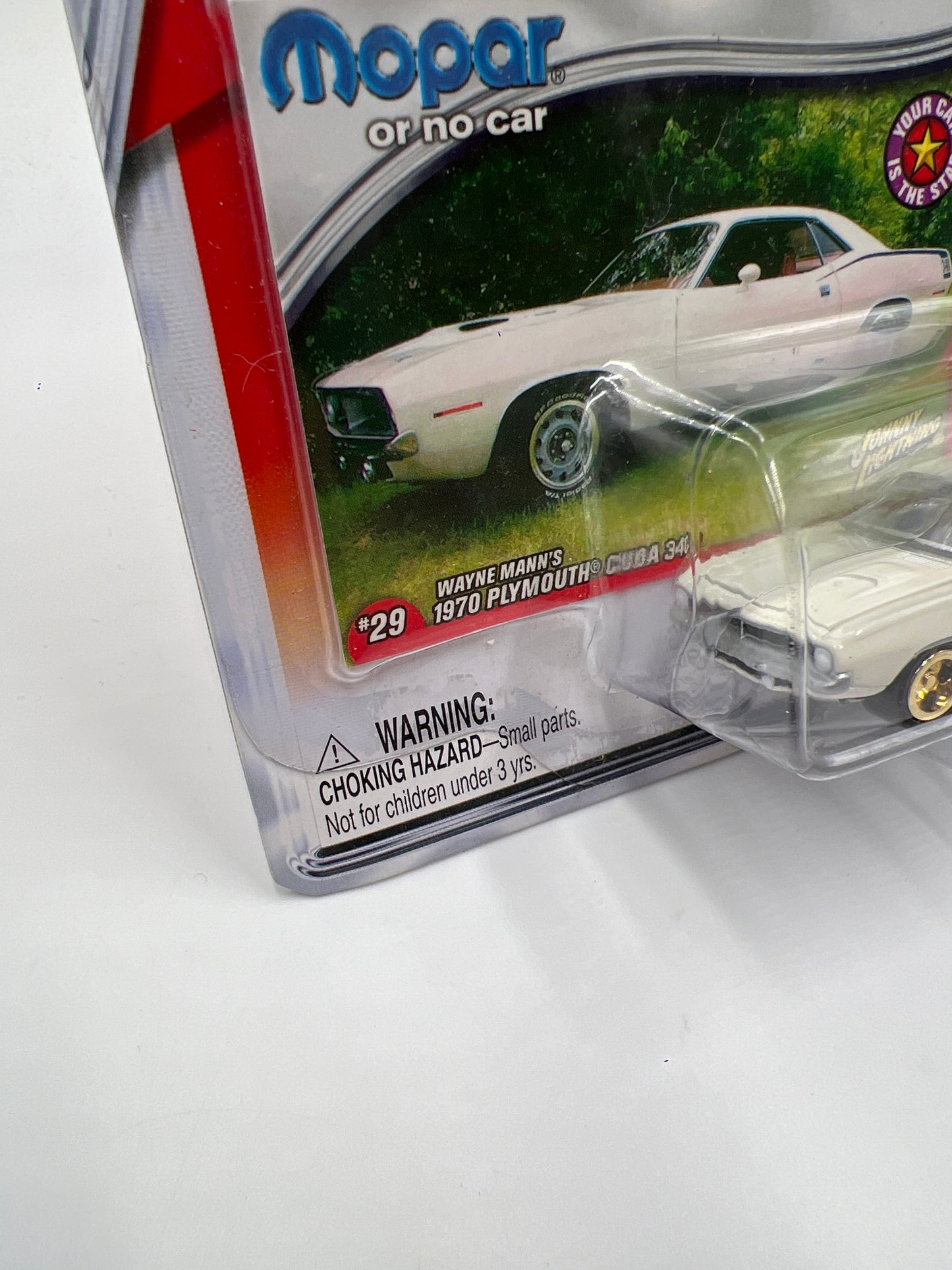 Johnny Lightning White Lightning Chase Mopar Or No Car #29 1970 Plymouth Cuda 340 White