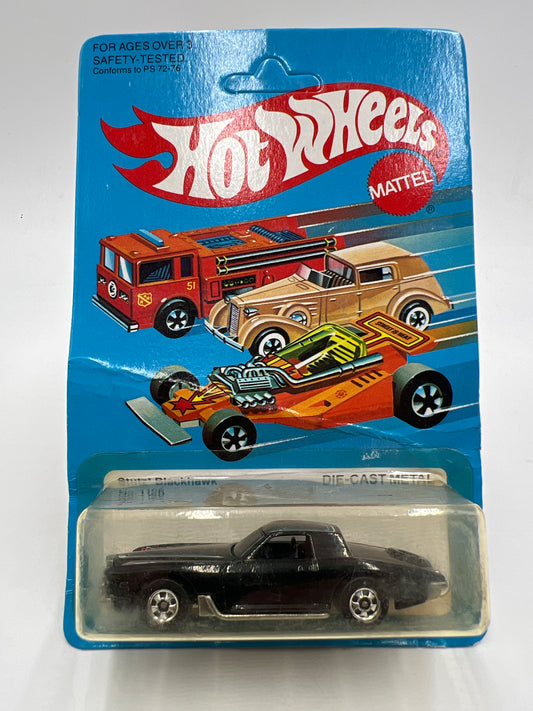 Hot Wheels Original 1982 #1126 Stutz Blackhawk Black W/Protector Bad Card #1