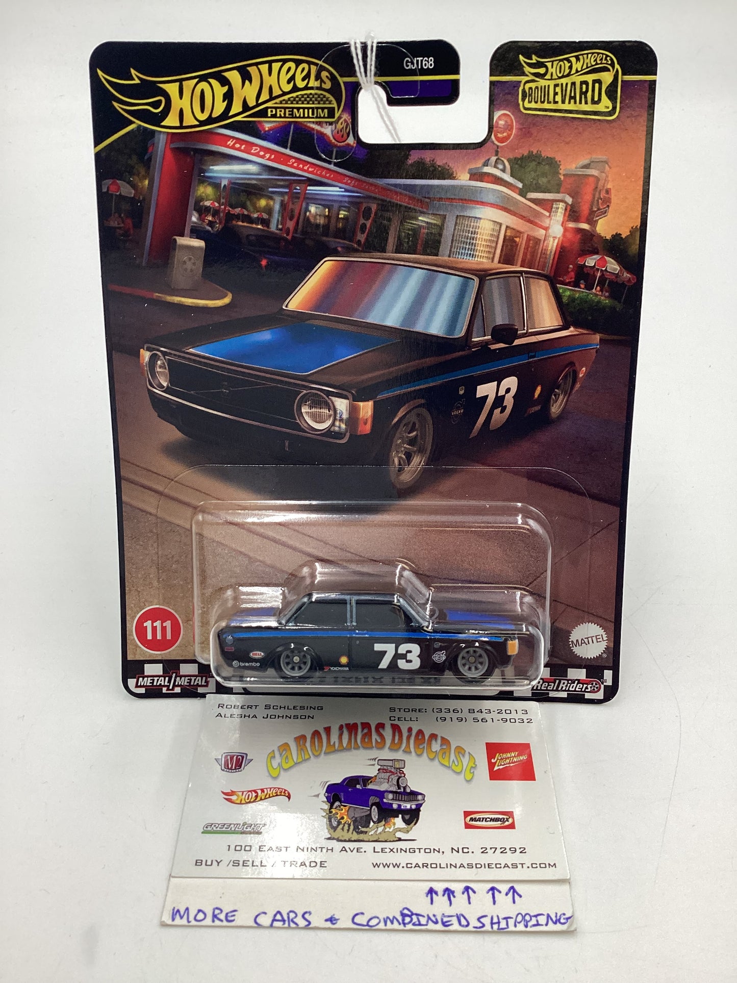 2024 Hot Wheels Premium Boulevard #111 73 Volvo 142 GL Black 262C