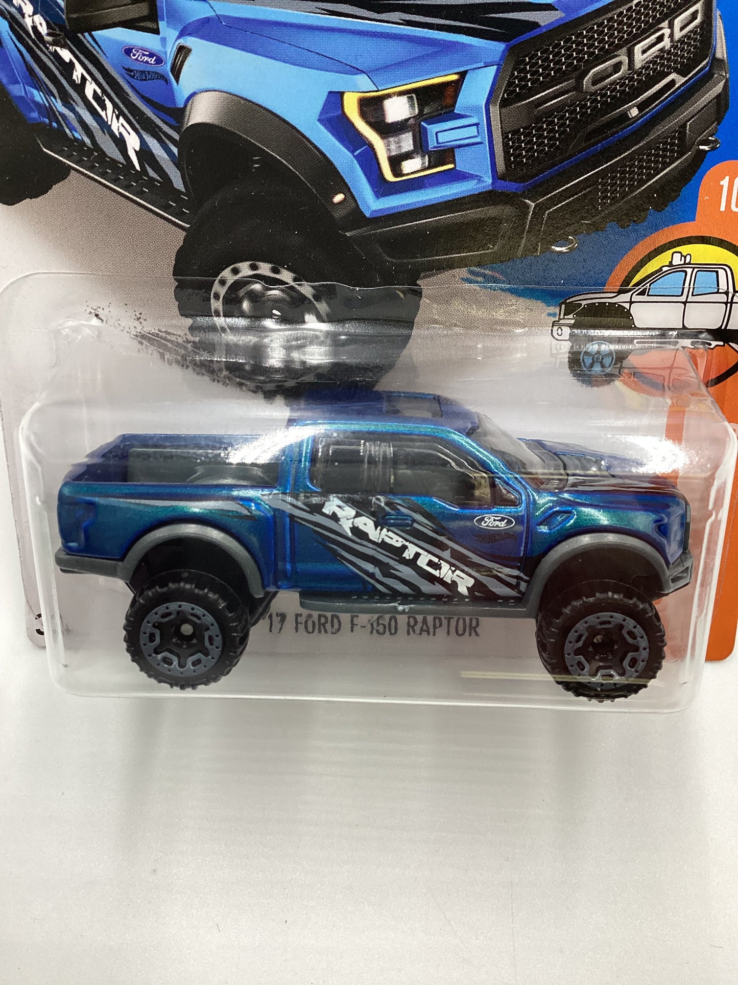 2016 Hot Wheels #150 17 Ford F-150 Raptor Blue 31A