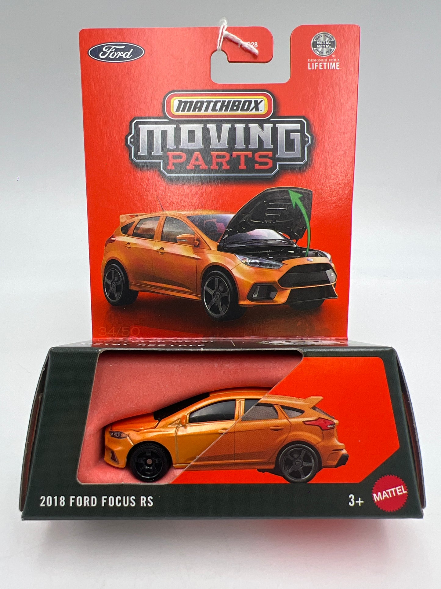 2026 Matchbox Moving Parts #34 2018 Ford Focus RS Orange 218F