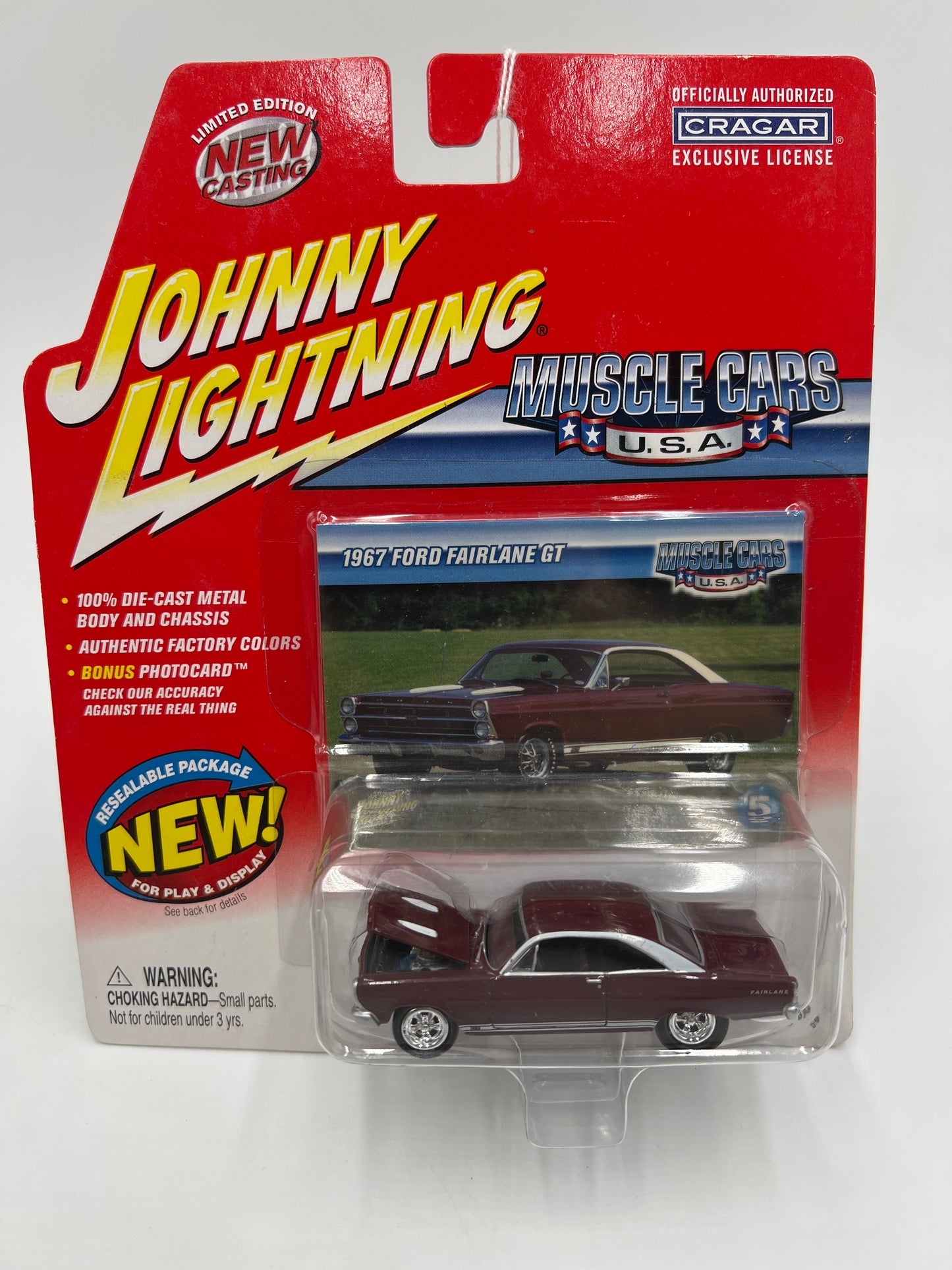 Johnny Lightning Muscle Cars USA #5 1967 Ford Fairlane GT Burgundy 218C