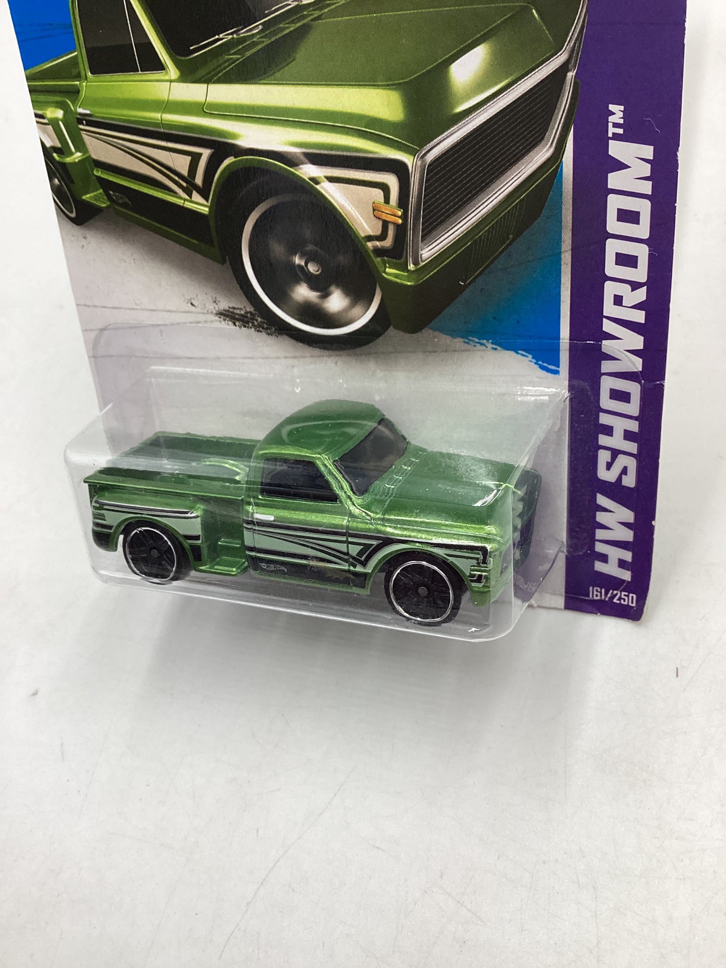 2013 Hot Wheels #161 Custom 69 Chevy Pickup Green 9B