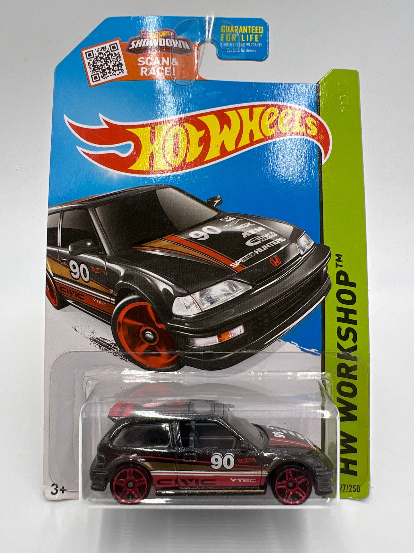 2015 Hot Wheels Workshop #197 90 Honda Civic EF Black