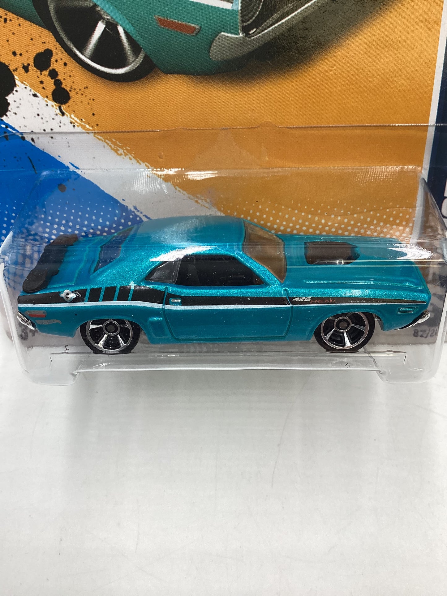 2012 Hot Wheels Muscle Mania Mopar #82 71 Dodge Challenger Teal 46F