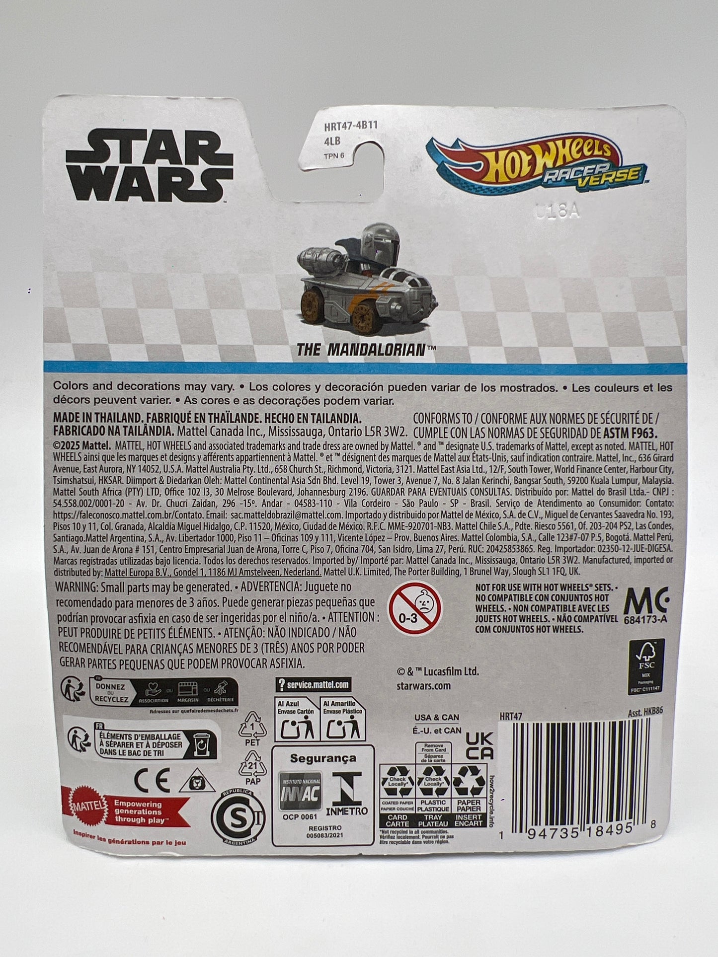 Hot Wheels Racer Verse Star Wars The Mandalorian 110C