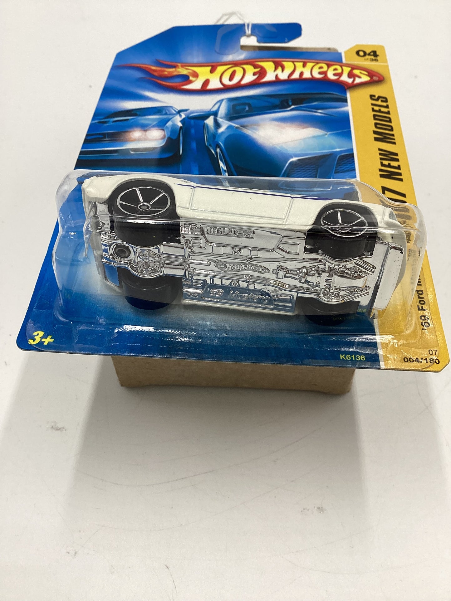 2007 Hot Wheels New Models #4 69 Ford Mustang White 26G