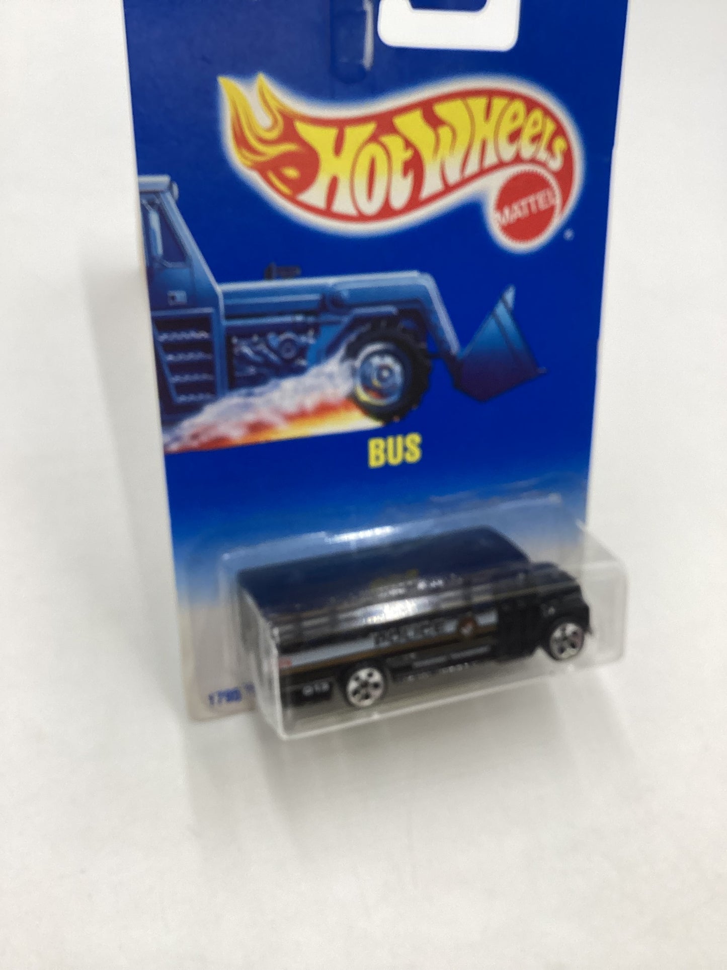 Hot Wheels Blue Card Collector No. 72 School Bus Police Black 5 Dot wheels 239B