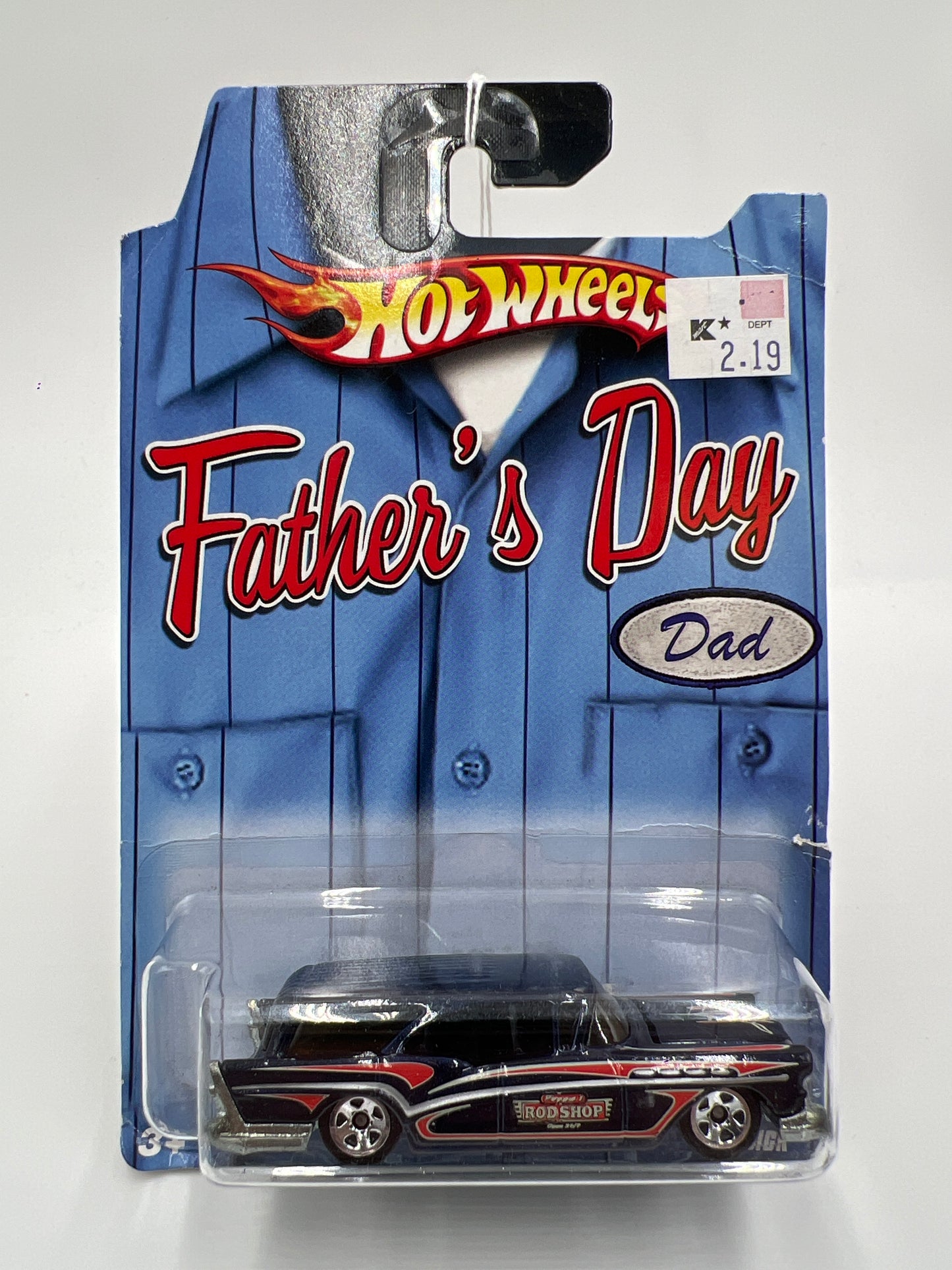 2008 Hot Wheels Fathers Day 57 Buick Dark Blue Card Not Perfect 160B