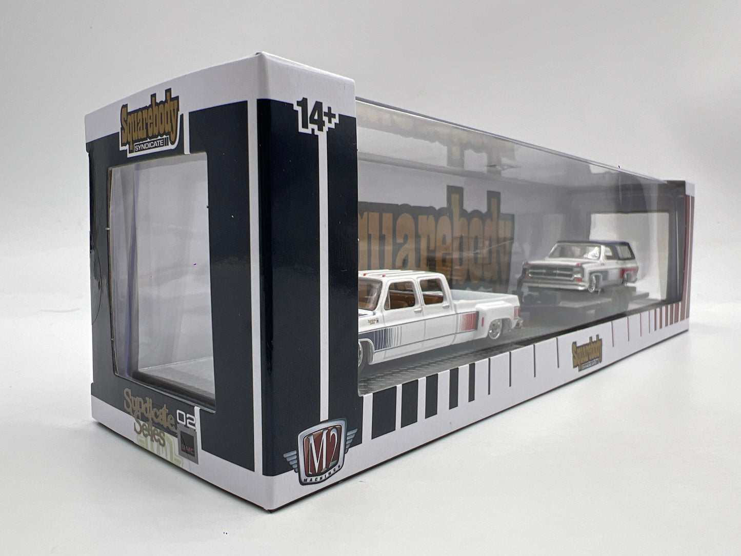 M2 Machines Auto Haulers Squarebody Syndicate 1976 GMC Sierra 3500 & 1975 GMC Jimmy Sierra S45