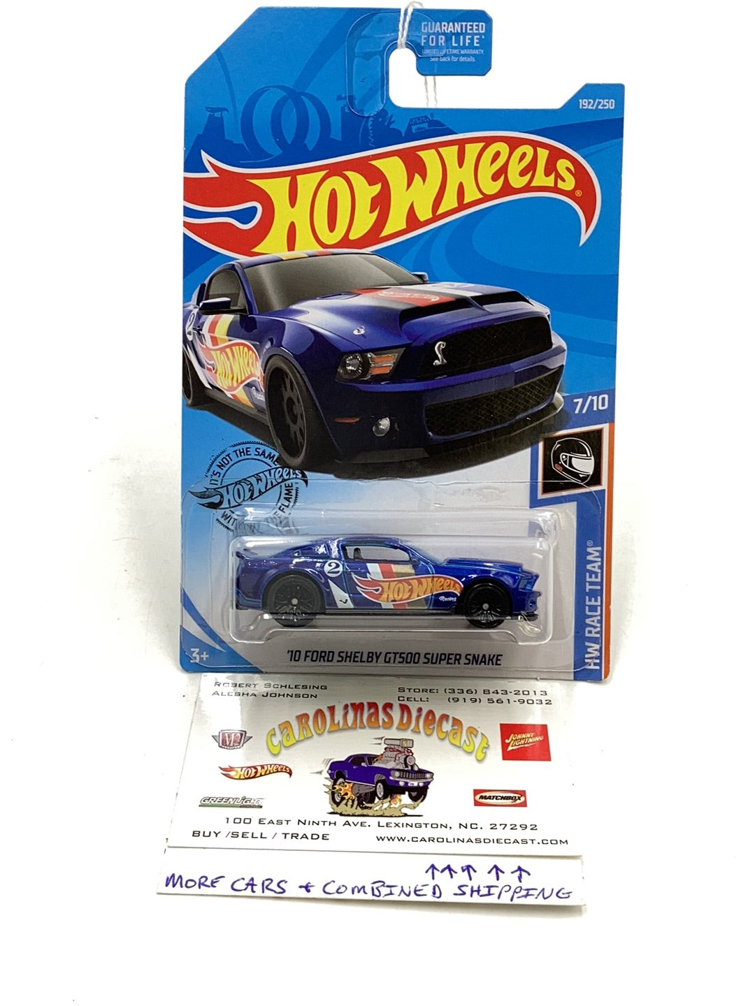 2019 Hot wheels #192 10 Ford Shelby GT500 Super snake blue 24H