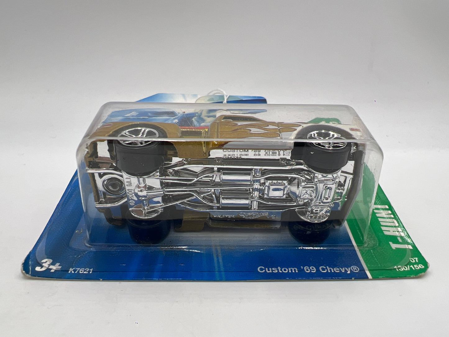 2007 Hot Wheels Short Card Treasure Hunt #130 Custom 69 Chevy Gold