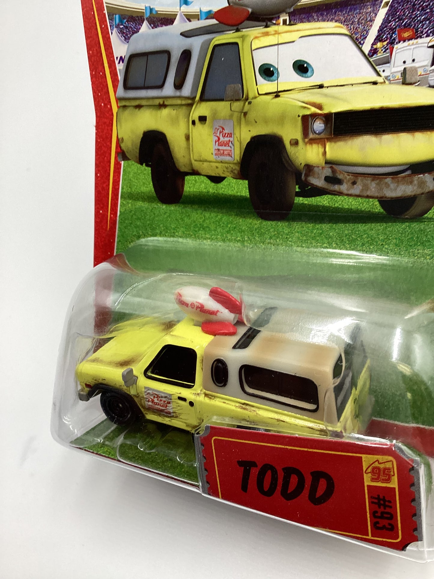 Disney Pixar The World Of Cars Race O Rama Todd Yellow #93 137A