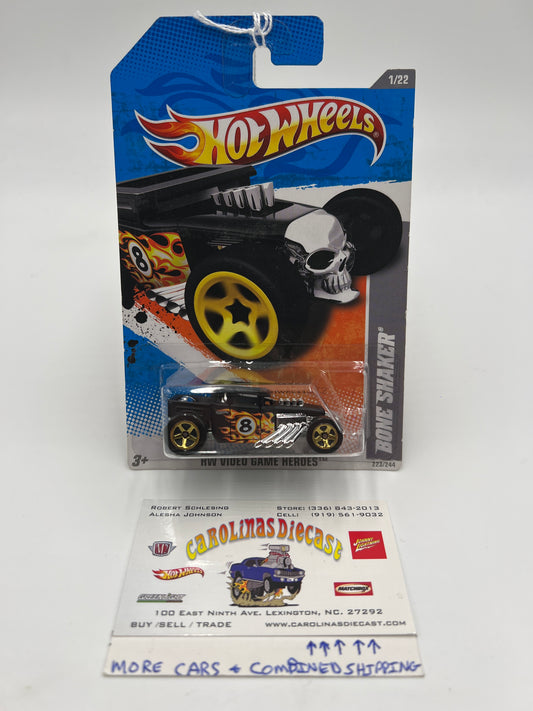 2011 Hot Wheels Video Game Heroes #223 Bone Shaker Black 56E