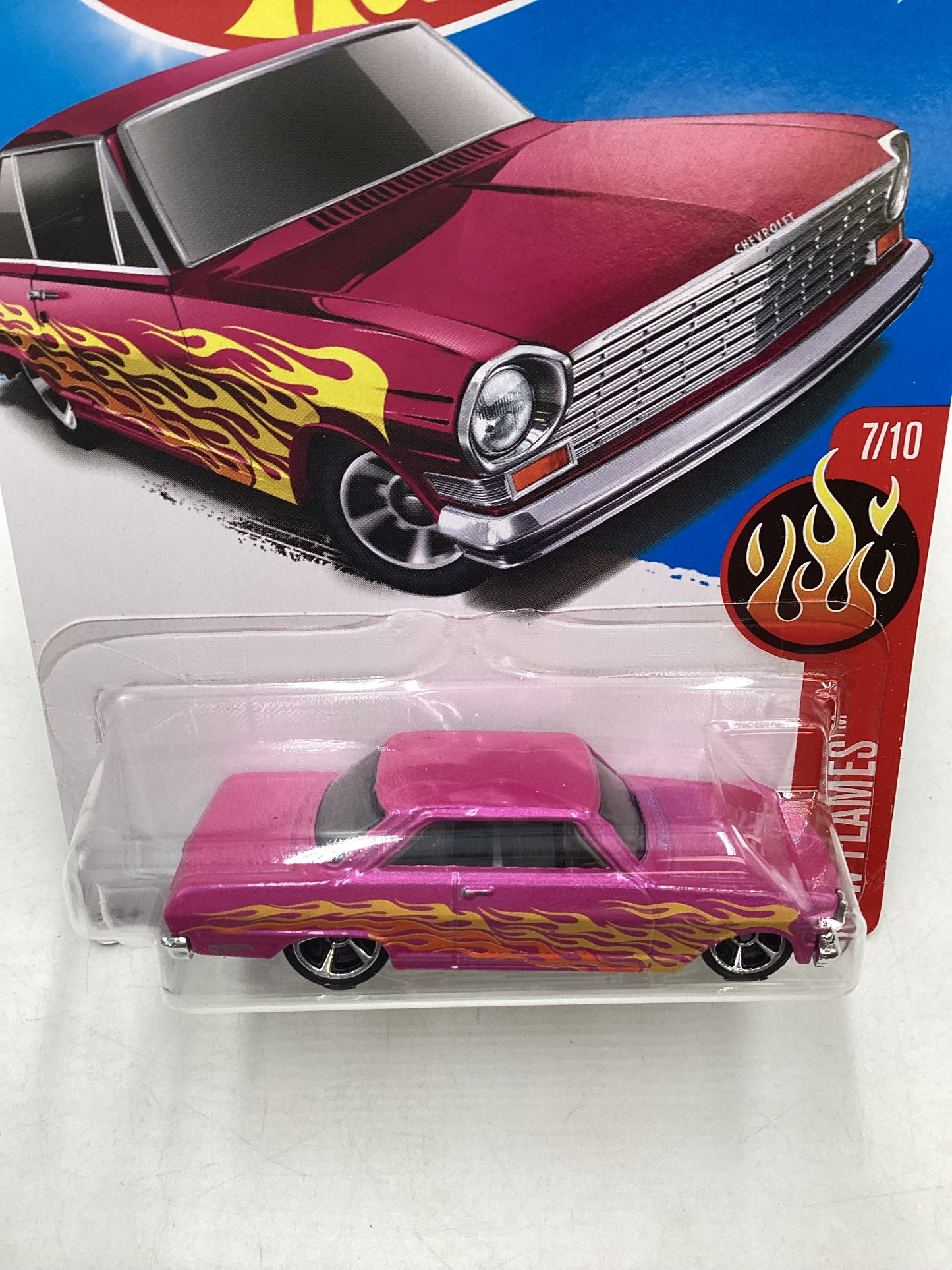 2017 Hot Wheels #014 63 Chevy II Pink 6B