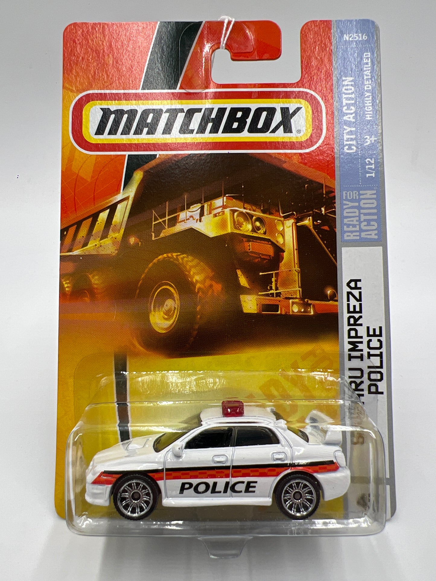 Matchbox City Action #45 Subaru Impreza Police White 216K
