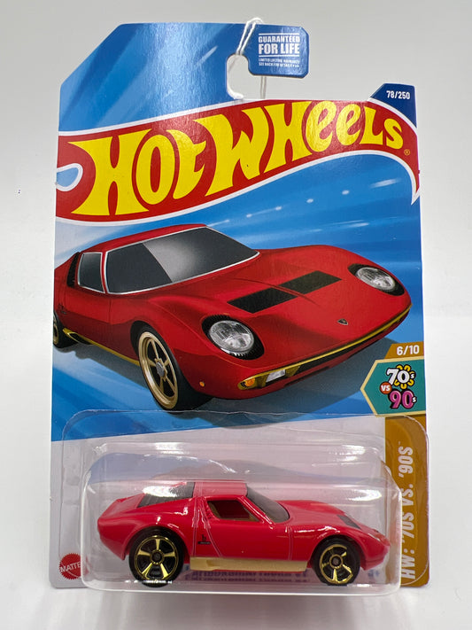 2025 Hot Wheels D Case #78 71 Lamborghini Miura SV Red 102G