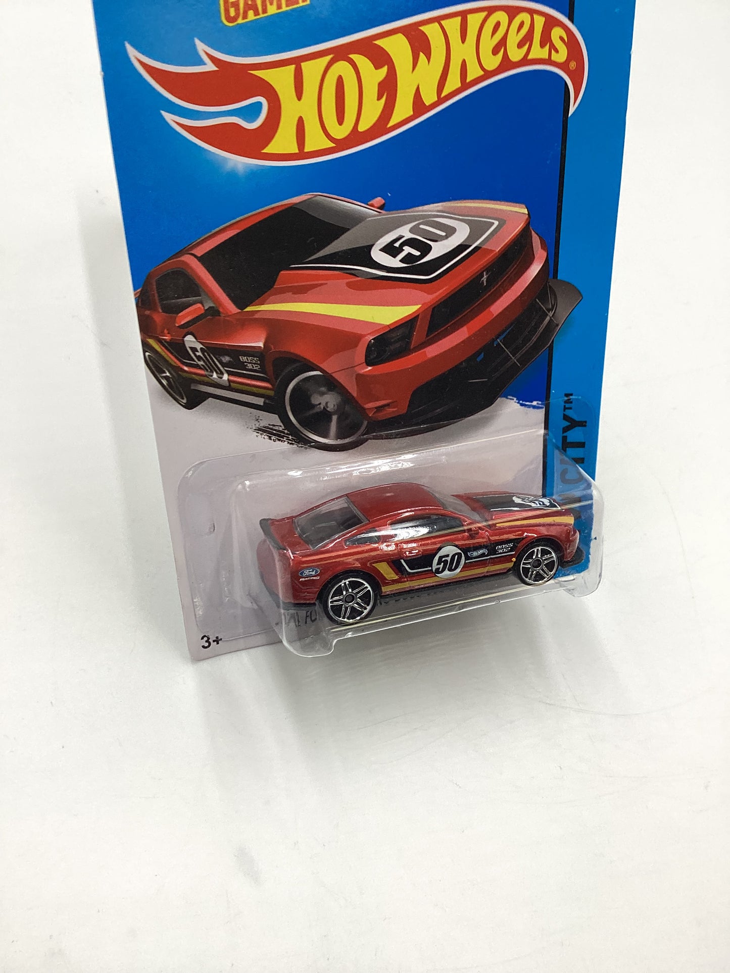 Hot Wheels 2014 HW City 12 Ford Mustang Boss 302 Laguna Seca Red 25G