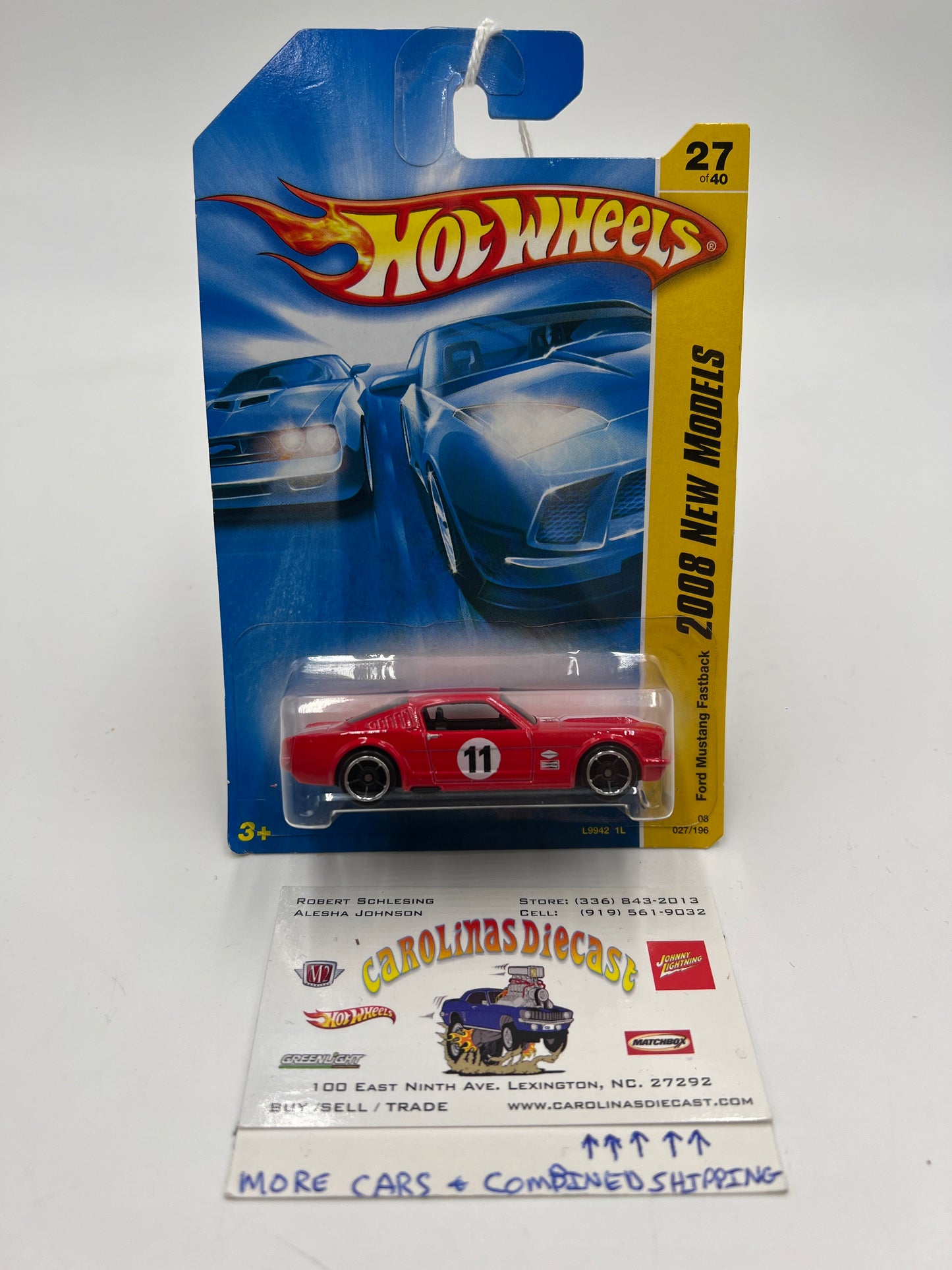 2008 Hot Wheels New Models #27 Ford Mustang Fastback Red 24F